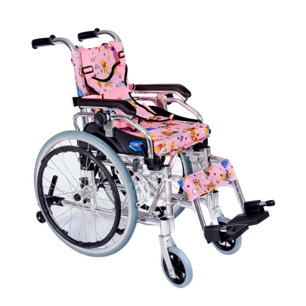 Comfort Plus KY980LQ-30 Alüminyum Pediatrik Özellikli Tekerlekli Sandalye OP1343 (PEMBE)