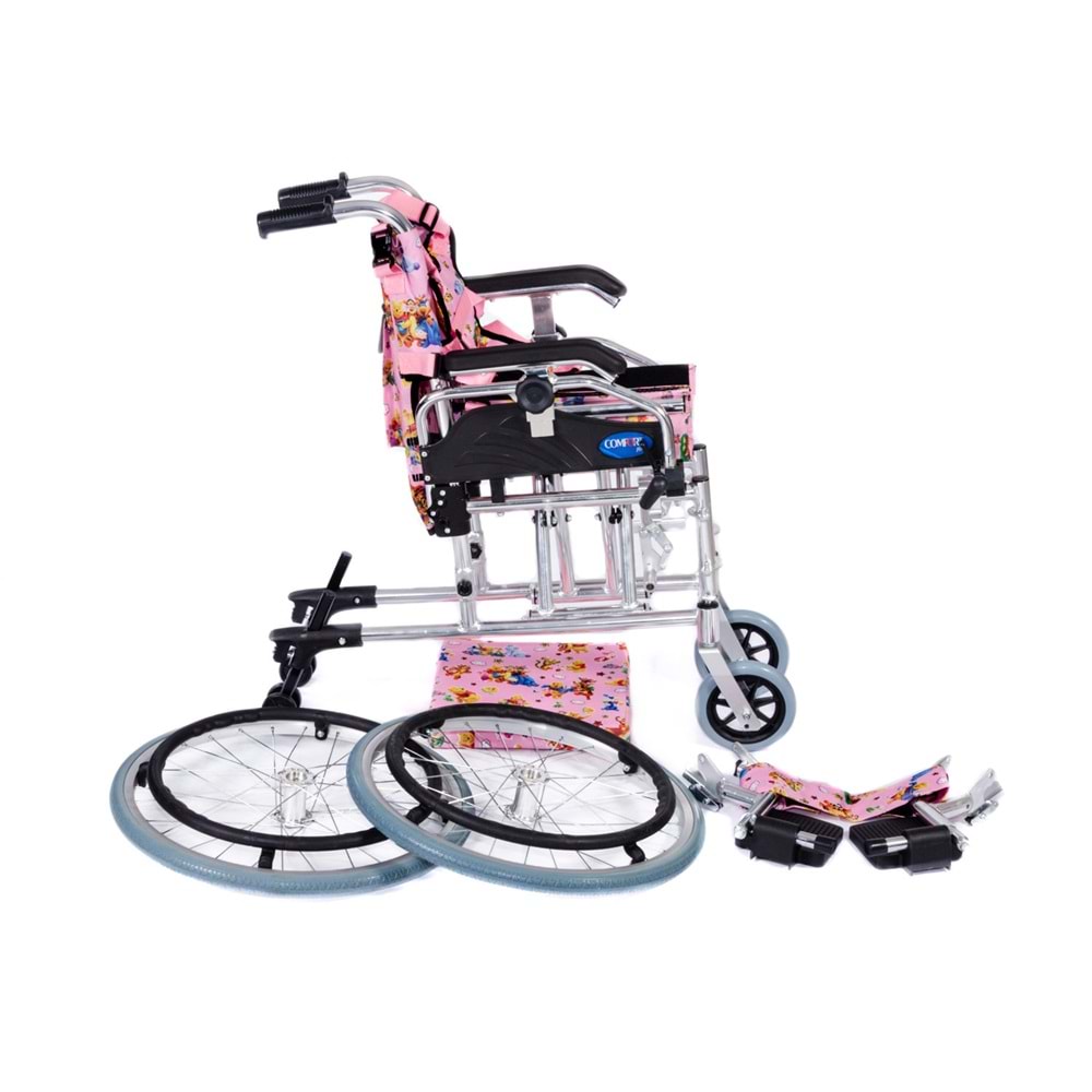 Comfort Plus KY980LQ-30 Alüminyum Pediatrik Özellikli Tekerlekli Sandalye OP1343 (PEMBE)