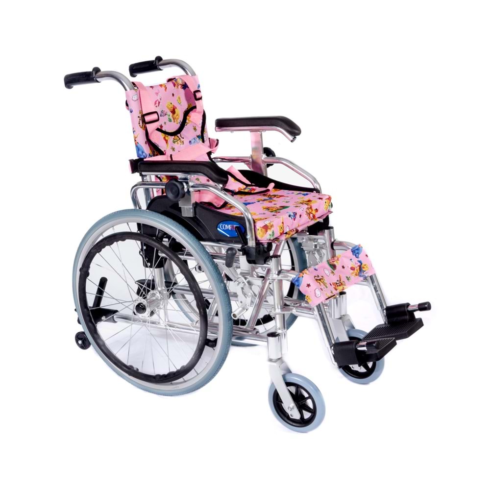 Comfort Plus KY980LQ-30 Alüminyum Pediatrik Özellikli Tekerlekli Sandalye OP1343 (PEMBE)