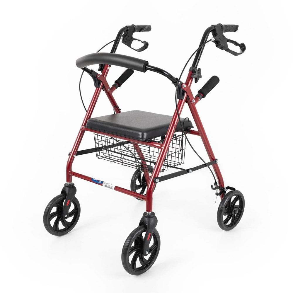 Comfort Plus DM-9144 Rolatör Yürüteç Kırmızı