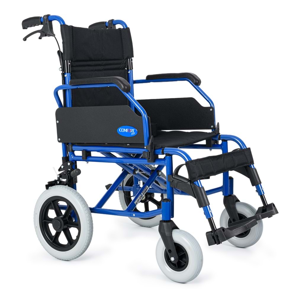 Comfort Plus DM-337 45 cm Lacivert Alüminyum Özellikli Transfer Tekerlekli Sandalye