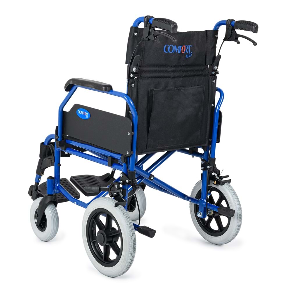 Comfort Plus DM-337 45 cm Lacivert Alüminyum Özellikli Transfer Tekerlekli Sandalye