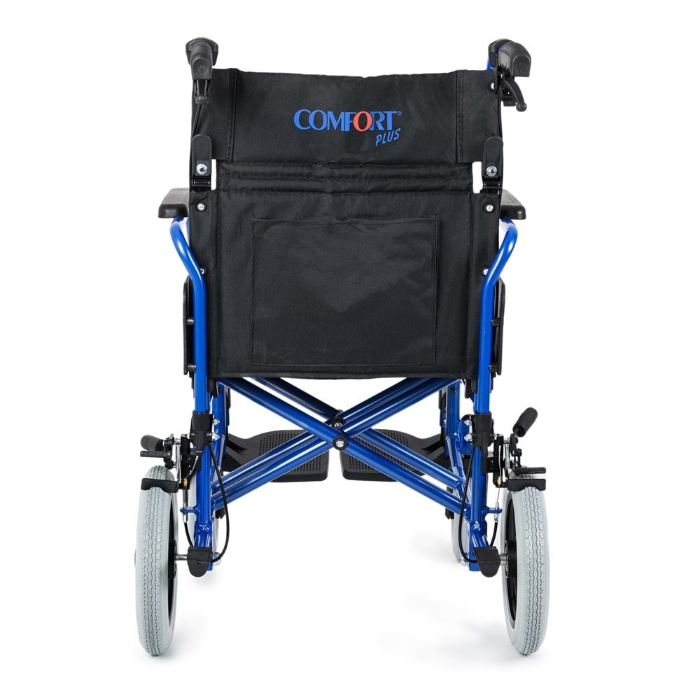 Comfort Plus DM-337 45 cm Lacivert Alüminyum Özellikli Transfer Tekerlekli Sandalye
