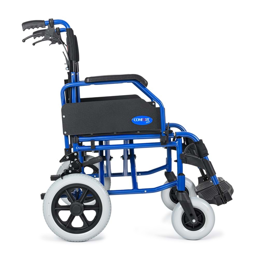 Comfort Plus DM-337 45 cm Lacivert Alüminyum Özellikli Transfer Tekerlekli Sandalye