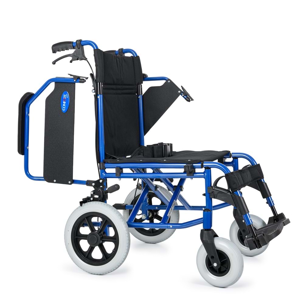 Comfort Plus DM-337 45 cm Lacivert Alüminyum Özellikli Transfer Tekerlekli Sandalye