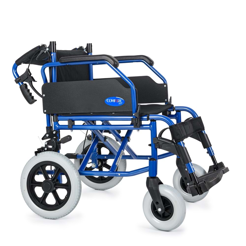 Comfort Plus DM-337 45 cm Lacivert Alüminyum Özellikli Transfer Tekerlekli Sandalye