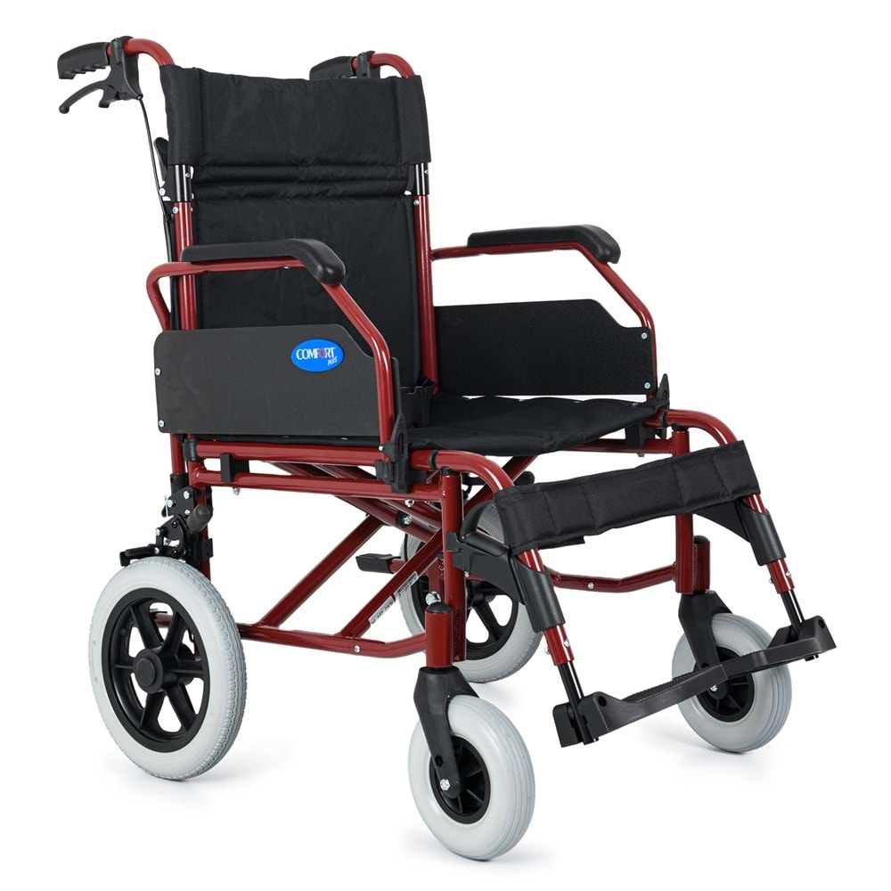Comfort Plus DM-337 50 cm Bordo Alüminyum Özellikli Transfer Tekerlekli Sandalye