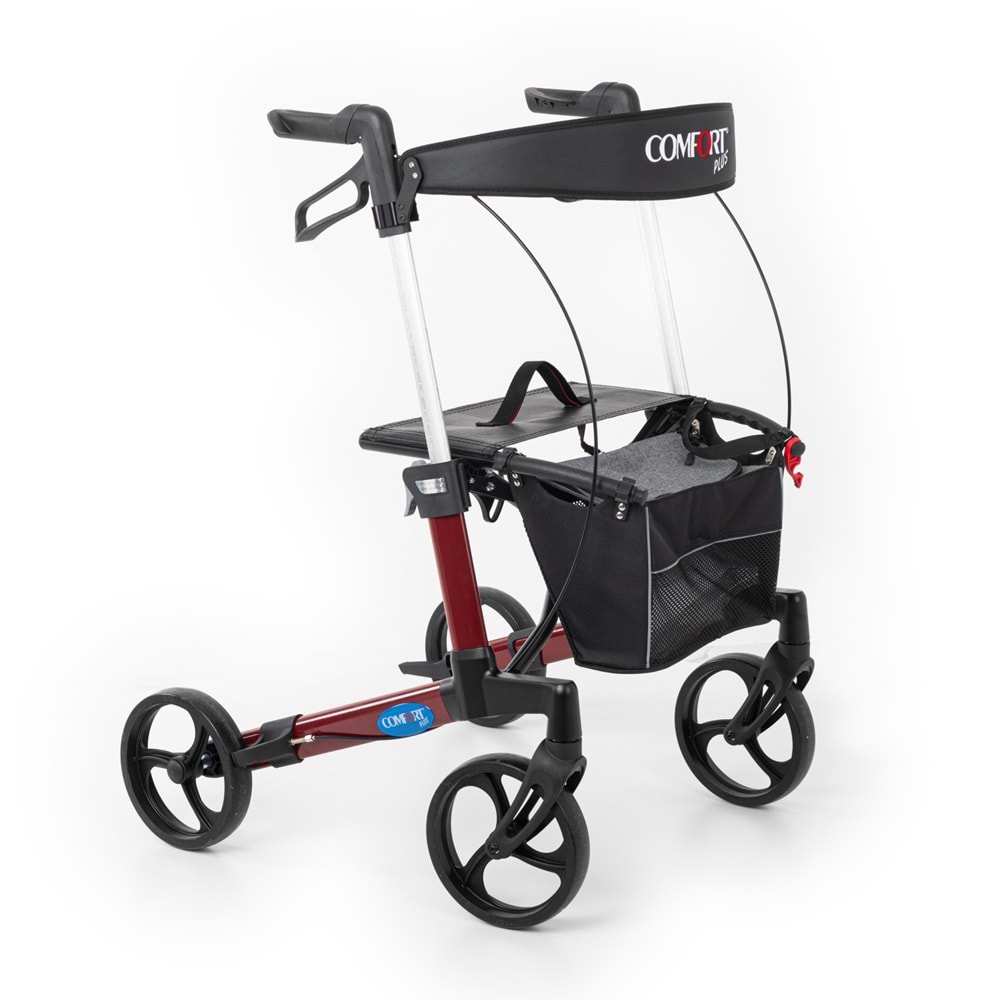Comfort Plus Spırıt X3 Bordo Alüminyum Lux Rolatör