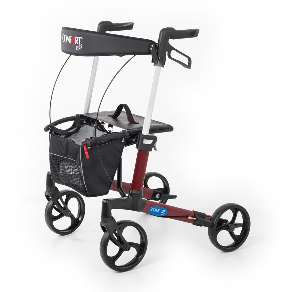 Comfort Plus Spırıt X3 Bordo Alüminyum Lux Rolatör