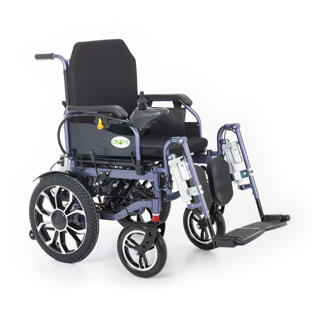 Creative CR-8012 Akülü Tekerlekli Sandalye Özellikli Motorlu Sırt Yatar ve Motorlu Ayak Kalkar (Havalı Minder) Hediyeli