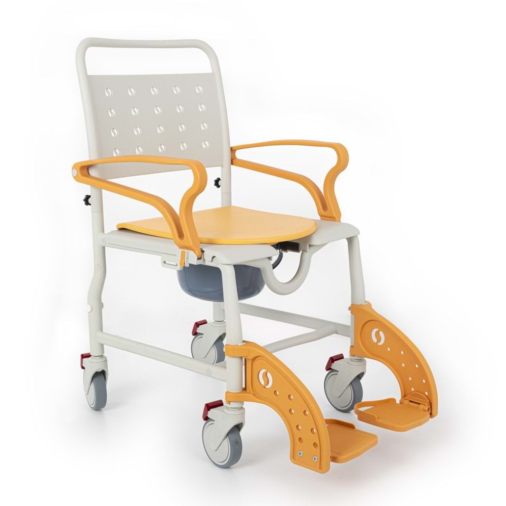 Comfort Plus DM-8088A Küçük 4 Teker Sandalye (PEDLİ) Turuncu