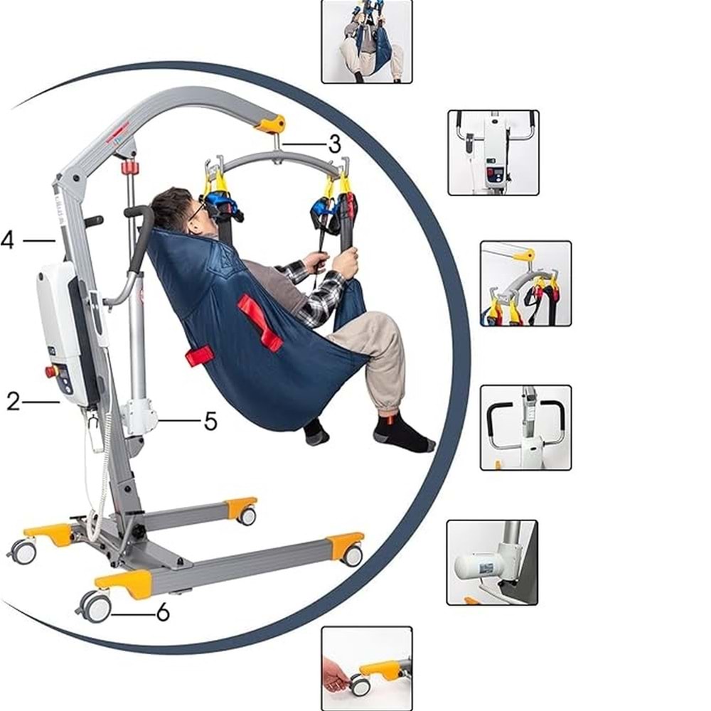 Comfort Plus DM-181 Alüminyum Hafif Engelli Hasta Transfer Lifti