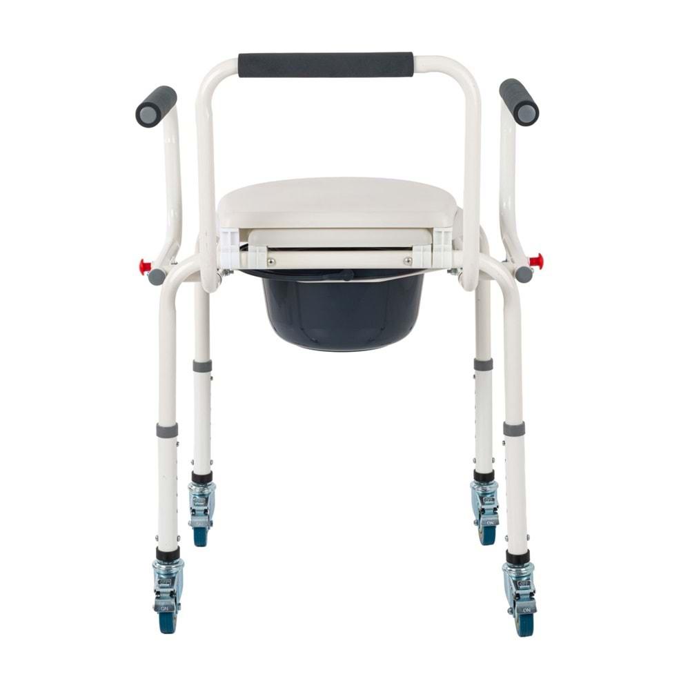Comfort Plus DM-3520 Tuvalet Özellikle Tekerlekli Kovalı Komot Sandalyesi
