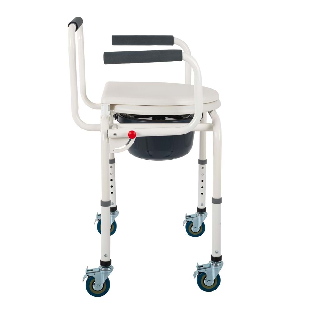 Comfort Plus DM-3520 Tuvalet Özellikle Tekerlekli Kovalı Komot Sandalyesi