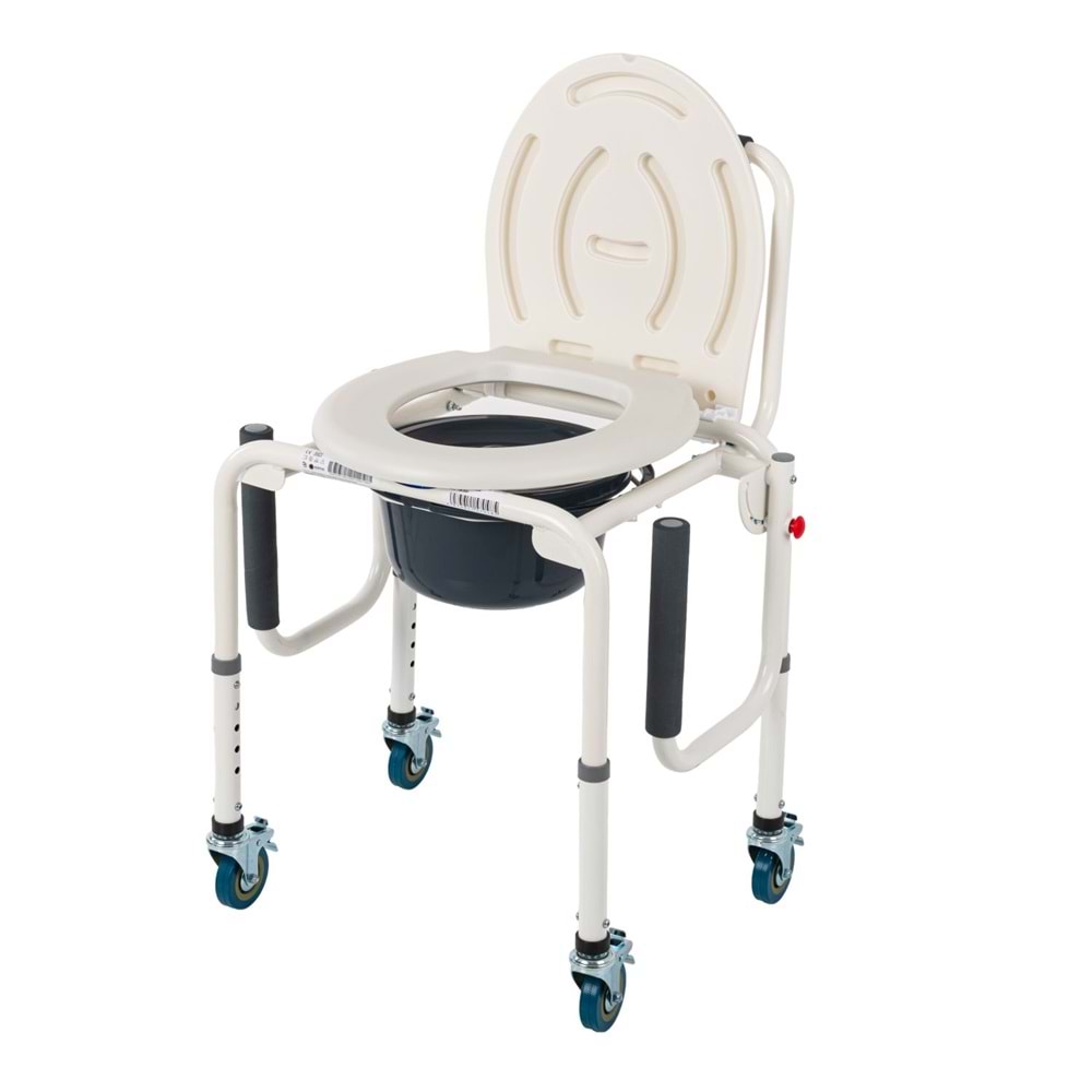 Comfort Plus DM-3520 Tuvalet Özellikle Tekerlekli Kovalı Komot Sandalyesi