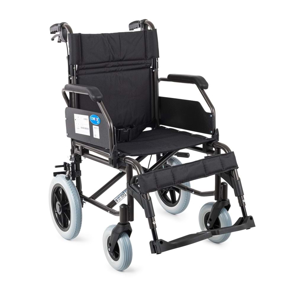 Comfort Plus YK9064F (DM-337 45cm) Kahverengi Alüminyum Özellikli Transfer Tekerlekli Sandalye