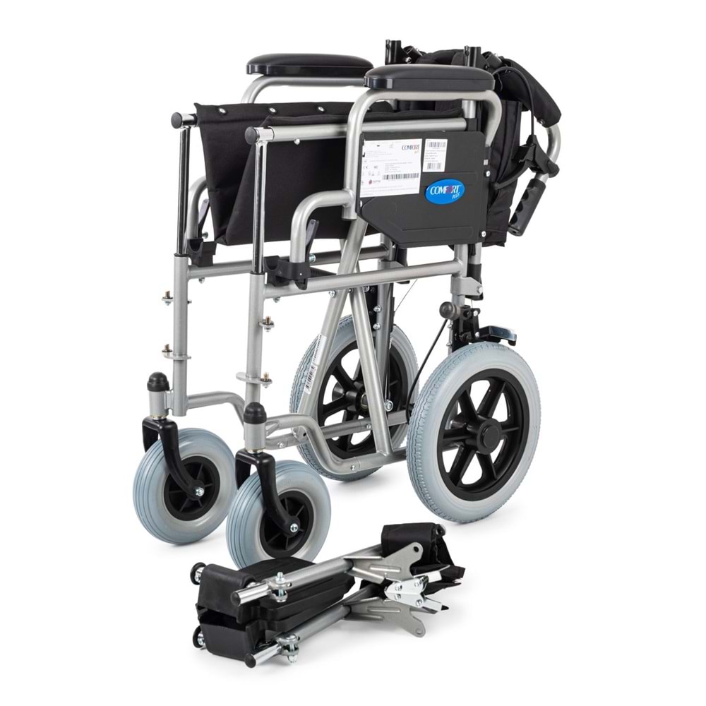 Comfort Plus YK9032F (DM-327 45cm) Silver Özellikli Transfer Tekerlekli Sandalyesi