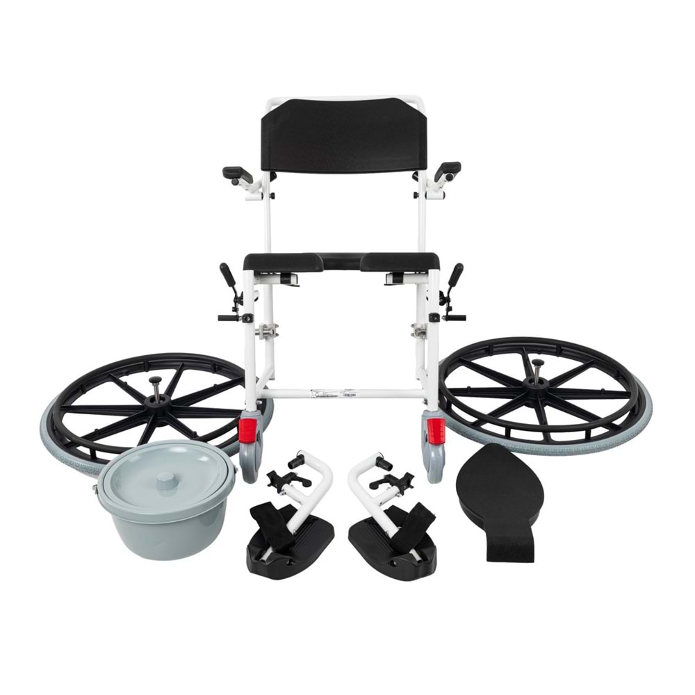 Comfort Plus Easy Shower (AL-B300) Banyo ve Tuvalet Sandalyesi Büyük Teker(24 inç)