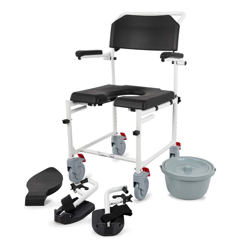 Comfort Plus Easy Shower (AL-B300) Banyo ve Tuvalet Sandalyesi Küçük Teker(5 inç)