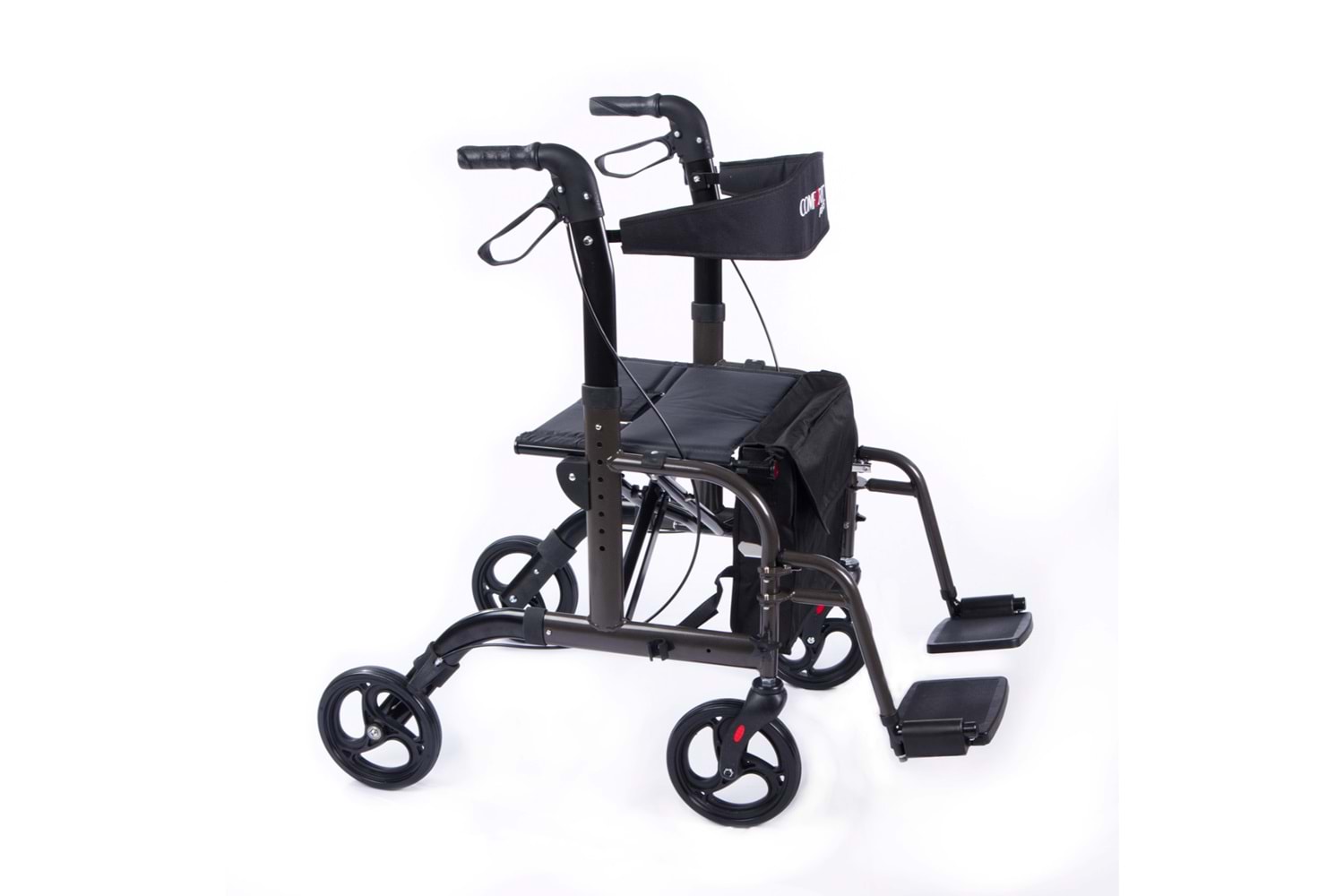 Comfort Plus DM-9124 Lüx Ayak Pedallı Alüminyum Rolatör (Hem Rolatör Hem Tekerlekli Sandalye)