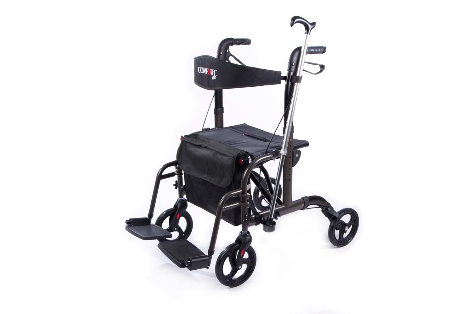 Comfort Plus DM-9124 Lüx Ayak Pedallı Alüminyum Rolatör (Hem Rolatör Hem Tekerlekli Sandalye)