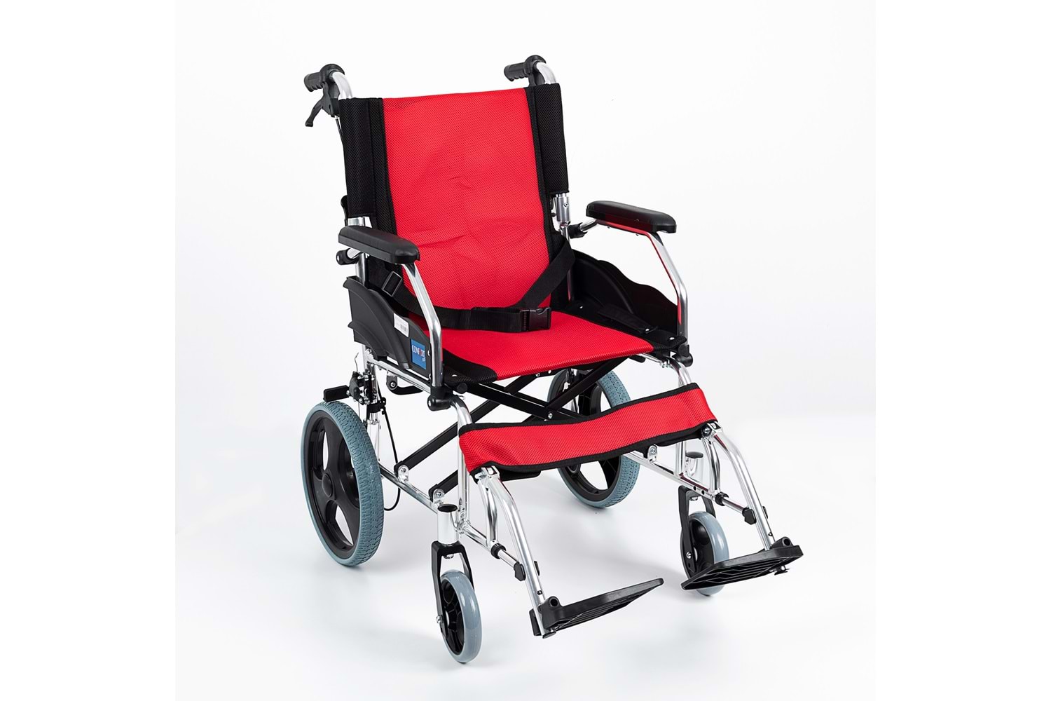 COMFORT PLUS KY863LABJ-A12 KIRMIZI ALÜMİNYUM TEKERLEKLİ SANDALYE