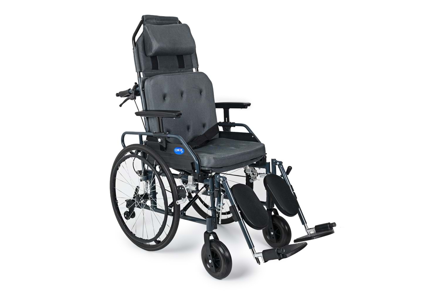 Comfort Plus KY954LGC-46 Lux Alüminyum Özellikli Tekerlekli Sandalye (Baş,Boyun Destekli)Baldır Destekli Ayaklar