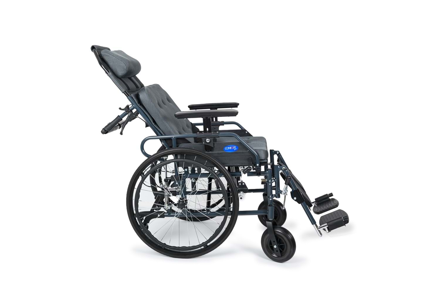 Comfort Plus KY954LGC-46 Lux Alüminyum Özellikli Tekerlekli Sandalye (Baş,Boyun Destekli)Baldır Destekli Ayaklar