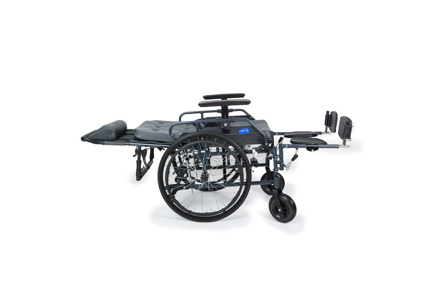 Comfort Plus KY954LGC-46 Lux Alüminyum Özellikli Tekerlekli Sandalye (Baş,Boyun Destekli)Baldır Destekli Ayaklar