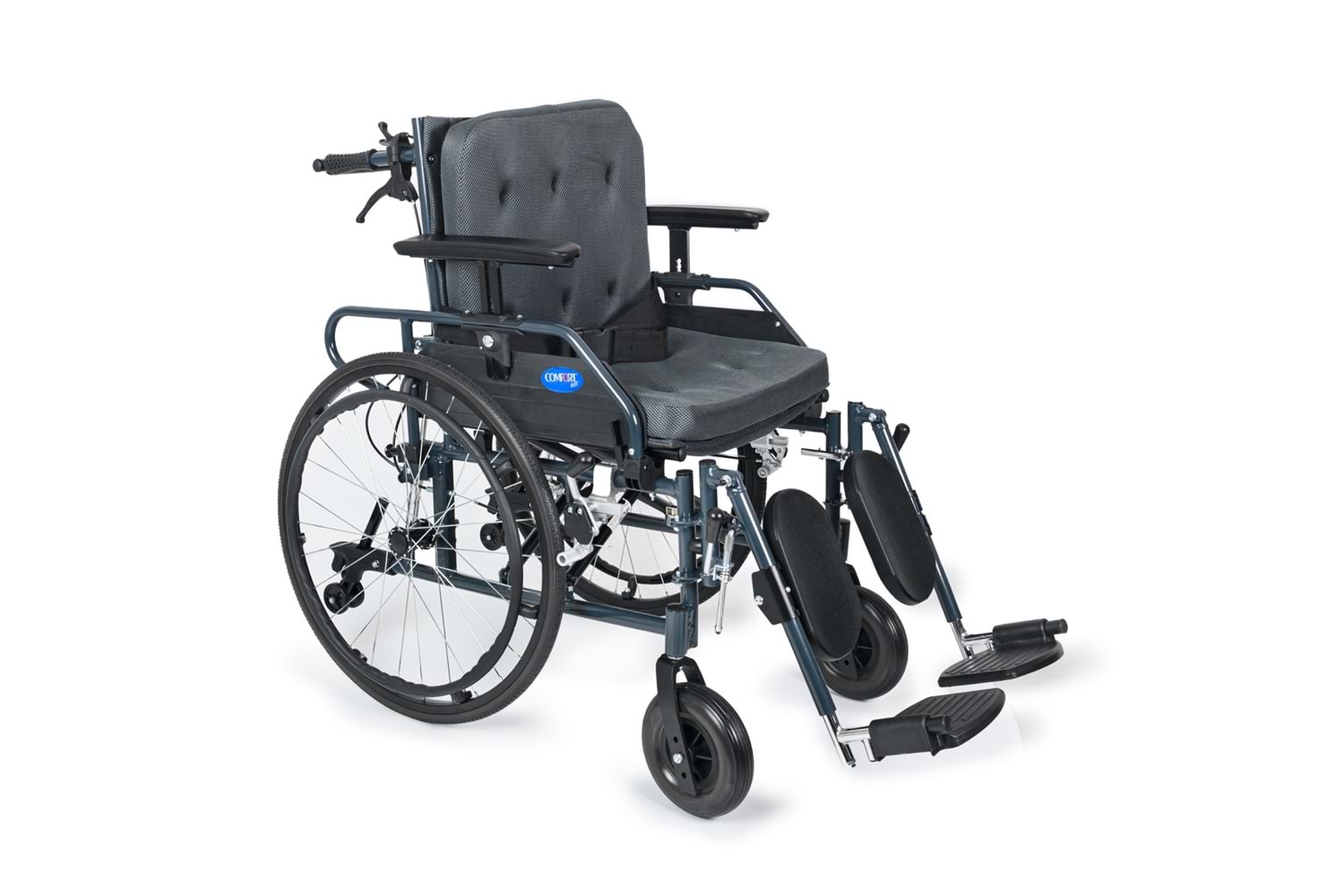 Comfort Plus KY954LGC-46 Lux Alüminyum Özellikli Tekerlekli Sandalye (Baş,Boyun Destekli)Baldır Destekli Ayaklar