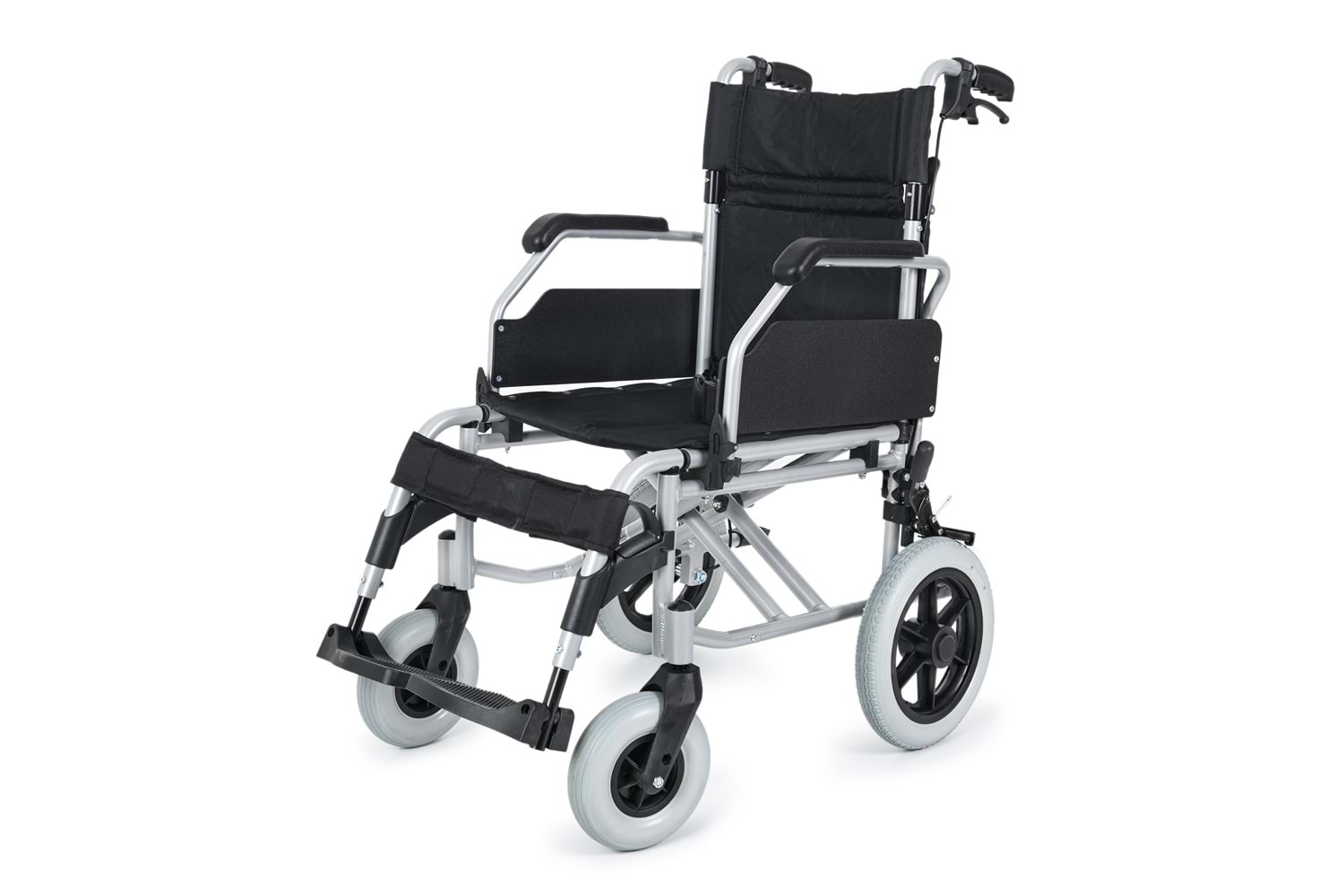Comfort Plus DM-337 40 cm Gri Alüminyum Özellikli Transfer Tekerlekli Sandalye