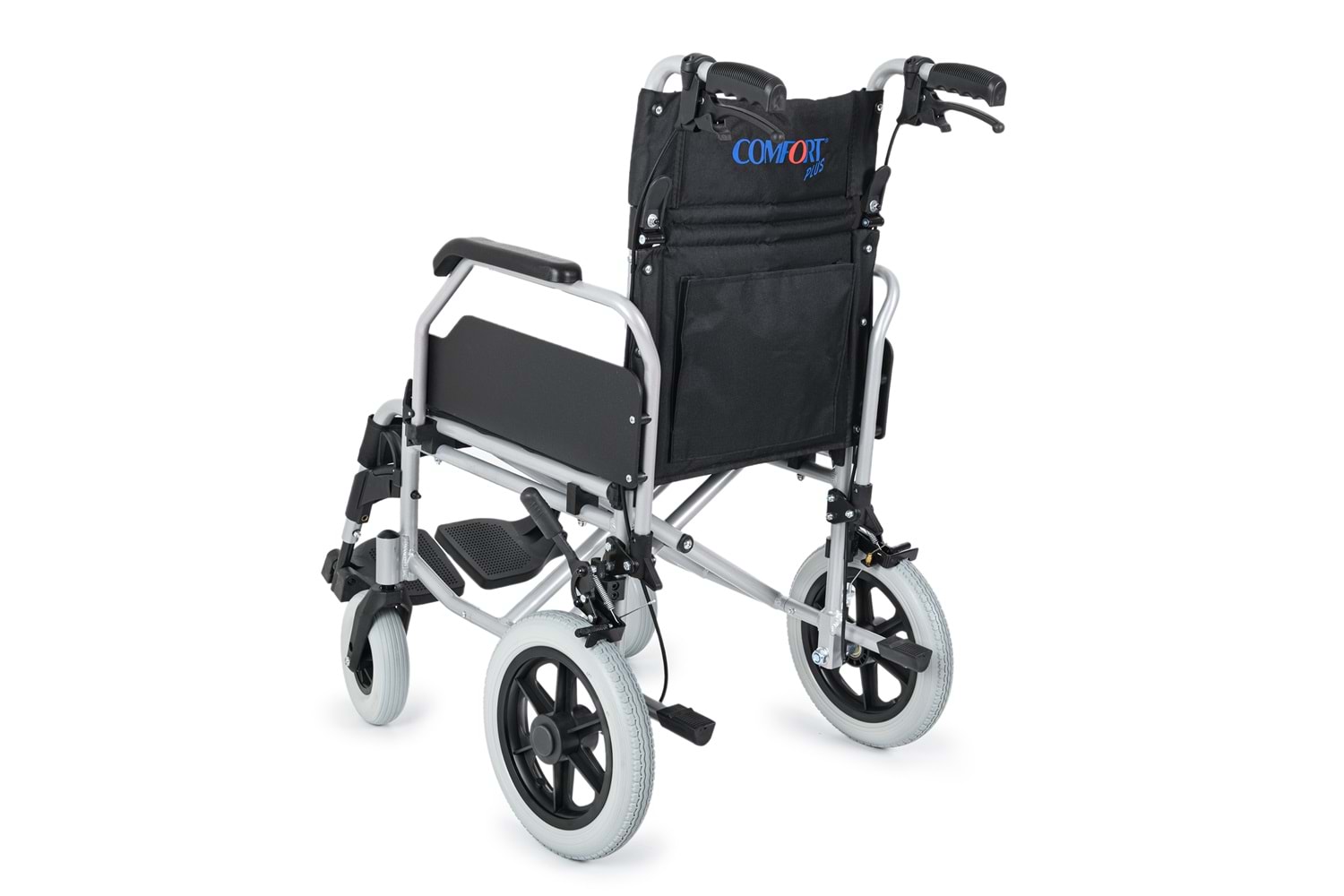 Comfort Plus DM-337 40 cm Gri Alüminyum Özellikli Transfer Tekerlekli Sandalye