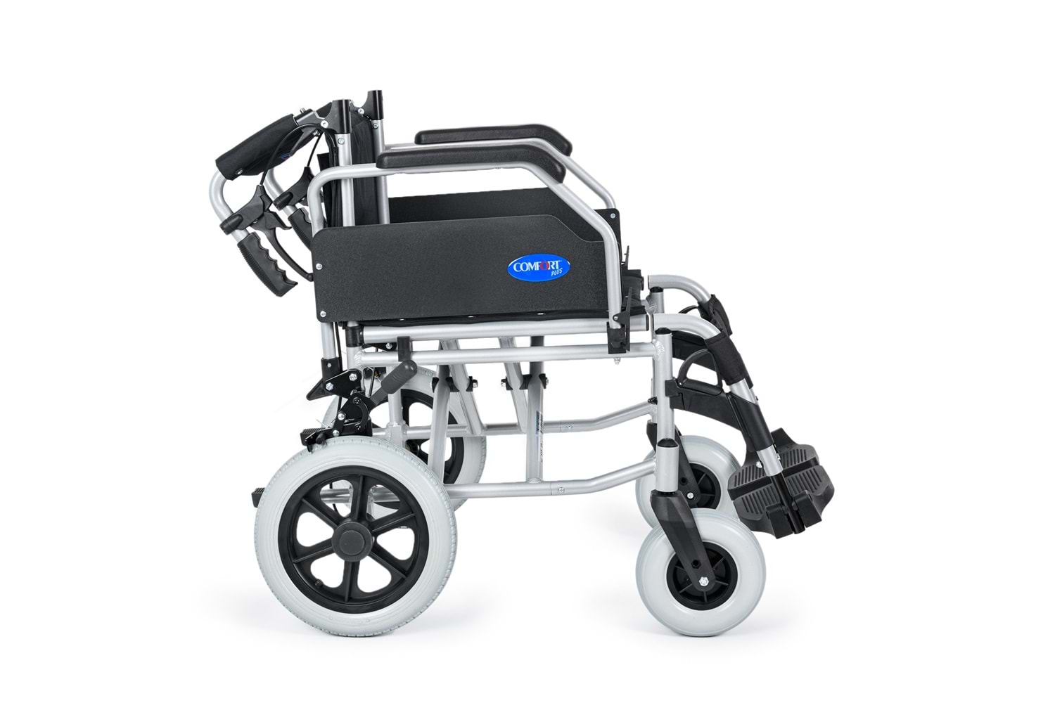 Comfort Plus DM-337 40 cm Gri Alüminyum Özellikli Transfer Tekerlekli Sandalye