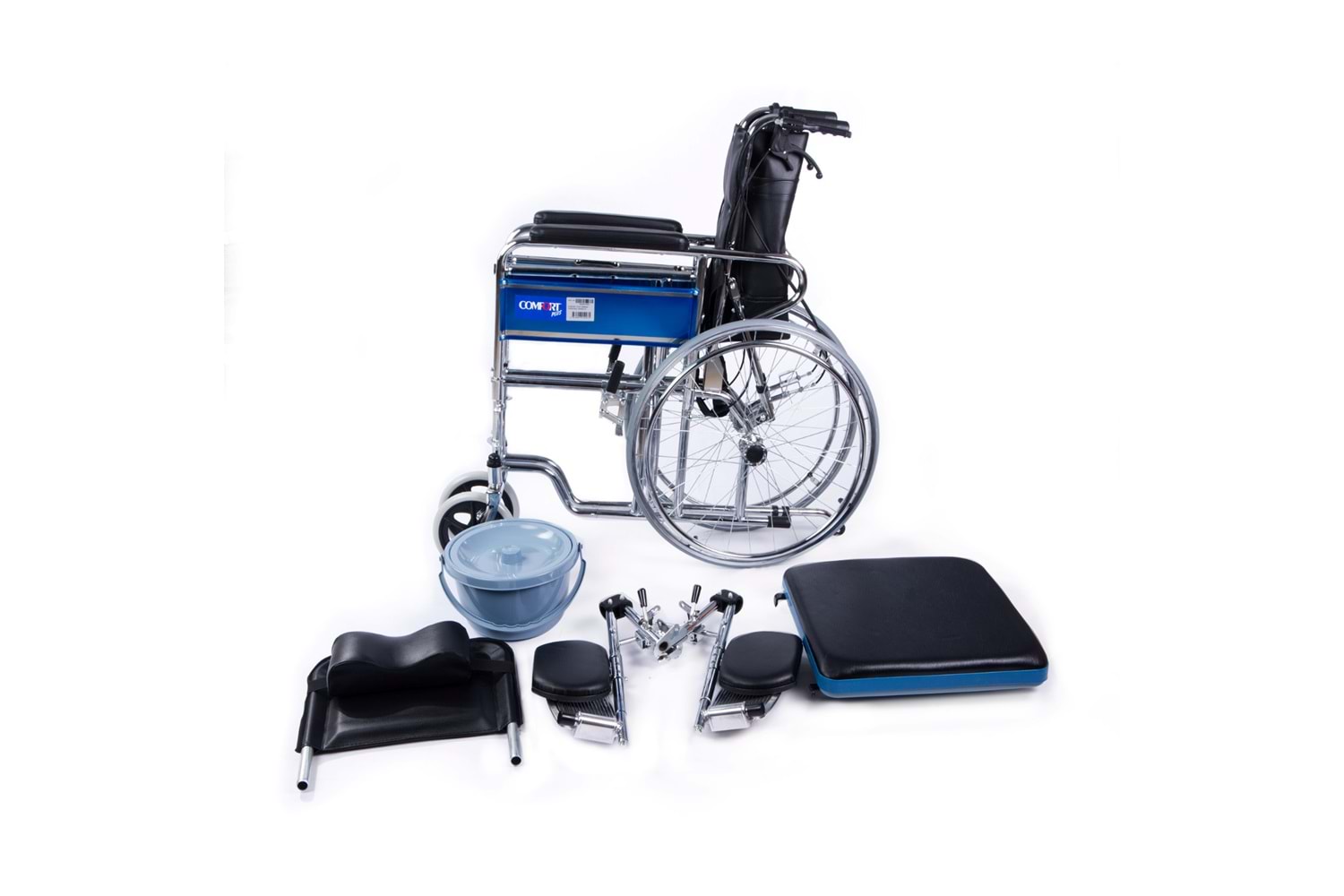 Comfort Plus DY02609GC Sırtı Yatar Ayak Kalkar Tuvalet Özellikli Tekerlekli Sandalye