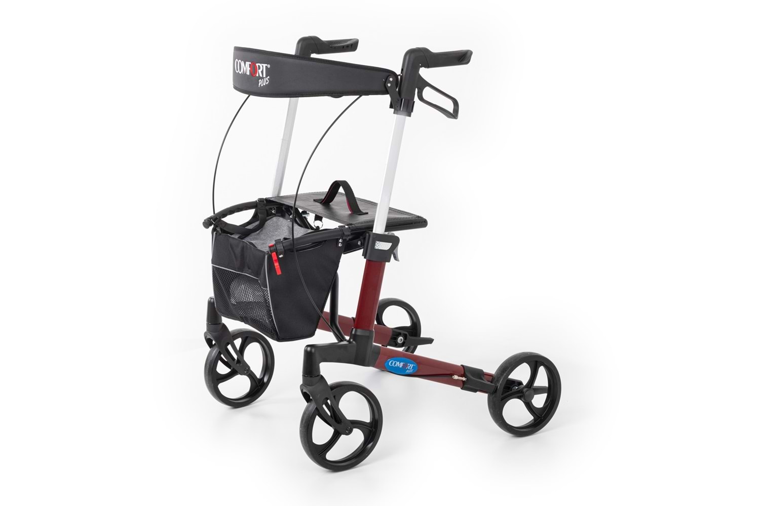 Comfort Plus Spırıt X3 Bordo Alüminyum Lux Rolatör