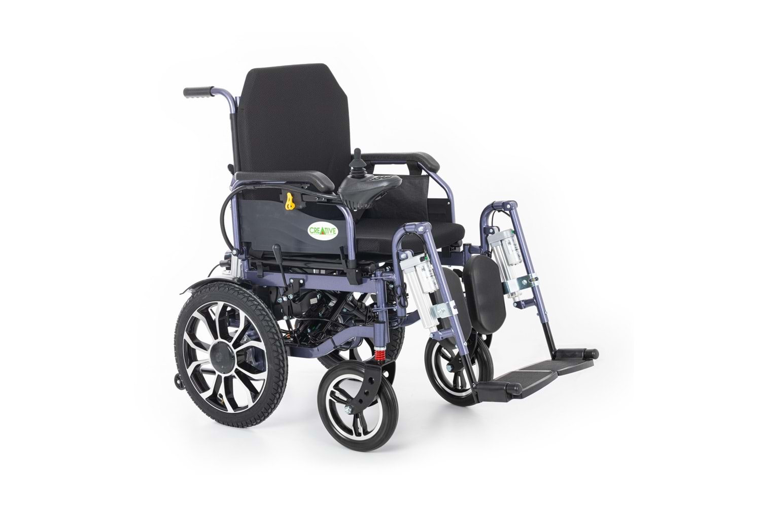 Creative CR-8012 Akülü Tekerlekli Sandalye Özellikli Motorlu Sırt Yatar ve Motorlu Ayak Kalkar (Havalı Minder) Hediyeli