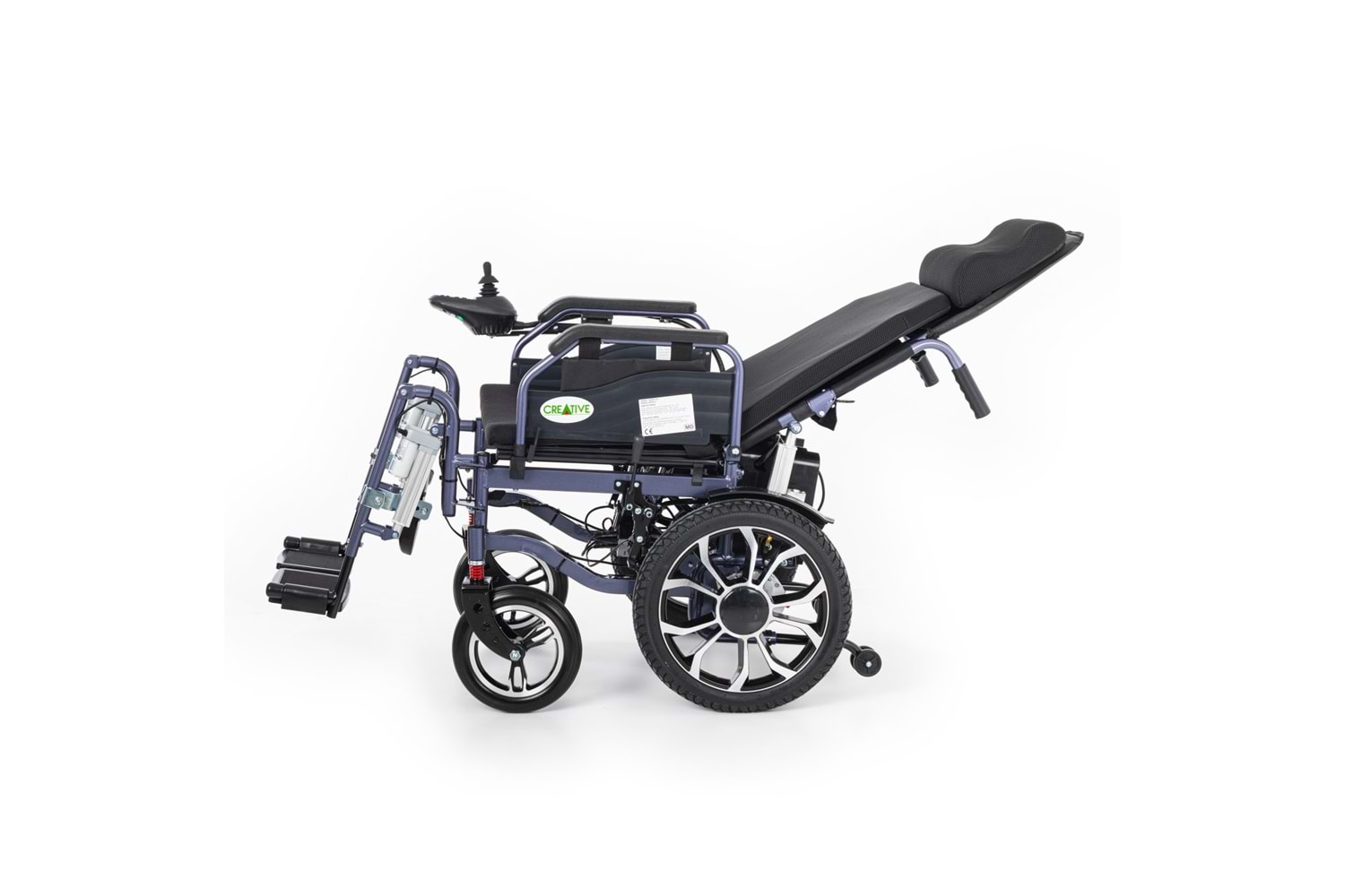 Creative CR-8012 Akülü Tekerlekli Sandalye Özellikli Motorlu Sırt Yatar ve Motorlu Ayak Kalkar (Havalı Minder) Hediyeli