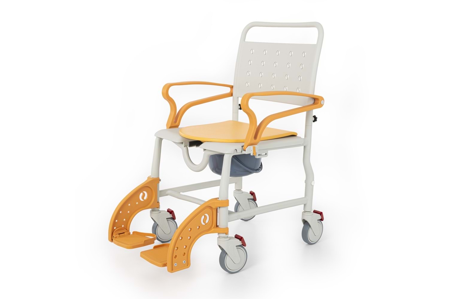 Comfort Plus DM-8088A Küçük 4 Teker Sandalye (PEDLİ) Turuncu