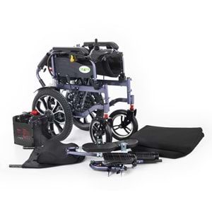 Creative CR-8012 Akülü Tekerlekli Sandalye Özellikli Motorlu Sırt Yatar ve Motorlu Ayak Kalkar (Havalı Minder) Hediyeli