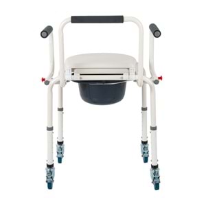 Comfort Plus DM-3520 Tuvalet Özellikle Tekerlekli Kovalı Komot Sandalyesi