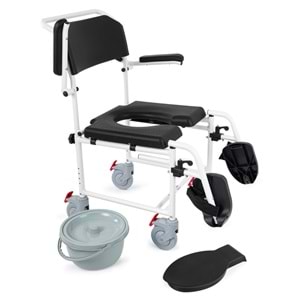 Comfort Plus Easy Shower (AL-B300) Banyo ve Tuvalet Sandalyesi Küçük Teker(5 inç)
