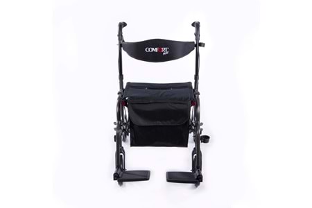 Comfort Plus DM-9124 Lüx Ayak Pedallı Alüminyum Rolatör (Hem Rolatör Hem Tekerlekli Sandalye)