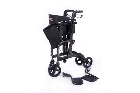 Comfort Plus DM-9124 Lüx Ayak Pedallı Alüminyum Rolatör (Hem Rolatör Hem Tekerlekli Sandalye)
