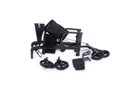 Comfort Plus DM-9124 Lüx Ayak Pedallı Alüminyum Rolatör (Hem Rolatör Hem Tekerlekli Sandalye)