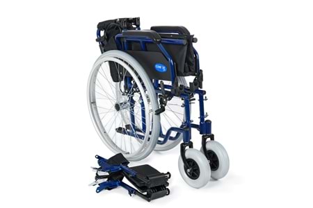 Comfort Plus DM-321 45cm Lacivert Alüminyum Özellikli Tekerlekli Sandalye