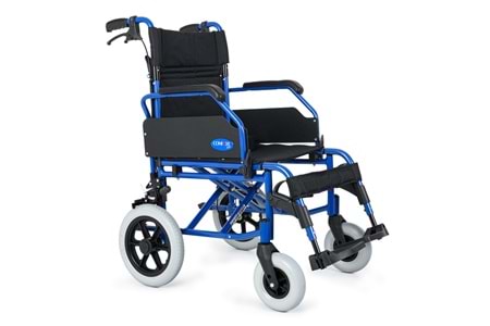 Comfort Plus DM-337 45 cm Lacivert Alüminyum Özellikli Transfer Tekerlekli Sandalye