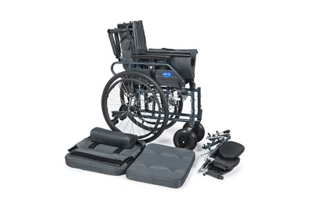 Comfort Plus KY954LGC-46 Lux Alüminyum Özellikli Tekerlekli Sandalye (Baş,Boyun Destekli)Baldır Destekli Ayaklar