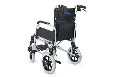Comfort Plus DM-337 40 cm Gri Alüminyum Özellikli Transfer Tekerlekli Sandalye