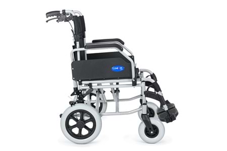 Comfort Plus DM-337 40 cm Gri Alüminyum Özellikli Transfer Tekerlekli Sandalye