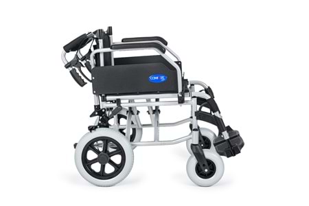 Comfort Plus DM-337 40 cm Gri Alüminyum Özellikli Transfer Tekerlekli Sandalye